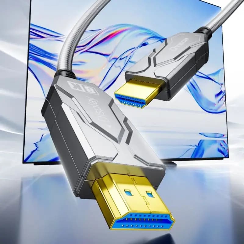 DTECH Cavo HDMI 8K placcato oro maschio-maschio Cavo in fibra HDMI 2.1 blindato da 2 m