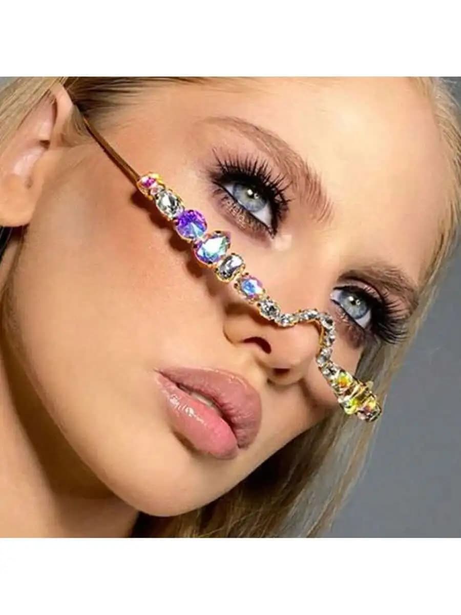 Accessorio per Occhiali con Decorazione in Cristallo e Strass per Donne