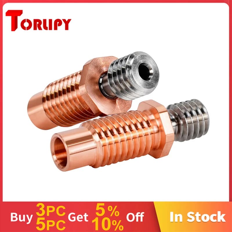 Torlipy New Hexagon Heatbreak Easy stringere installa gola bimetallica per parti della stampante 3D V6 Hotend 1.75mm filamento Heat break