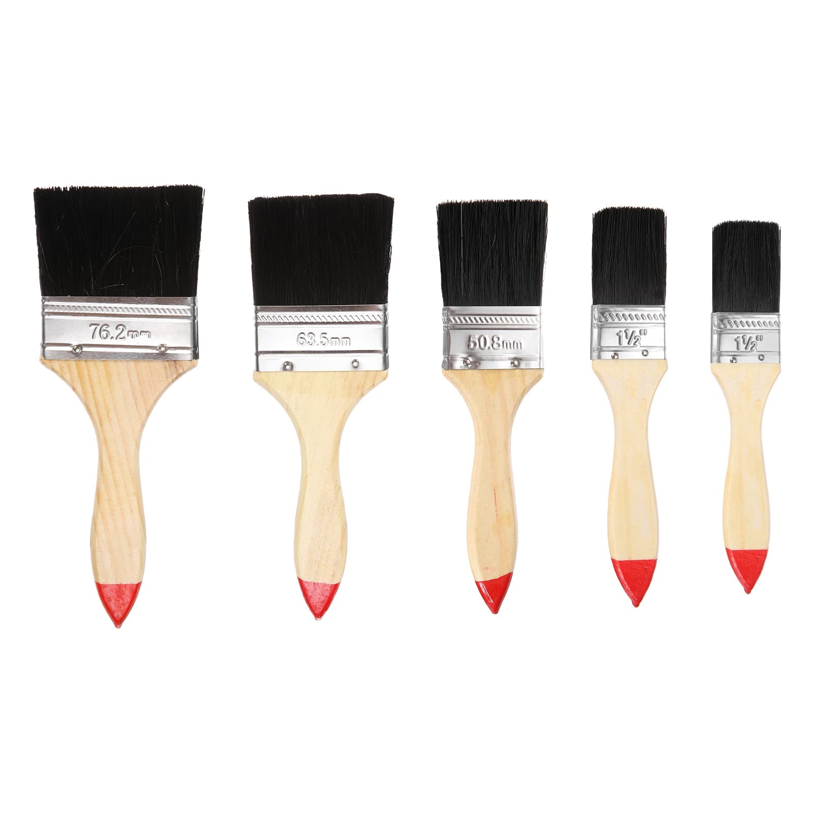 1-8Pcs Chip Paint Brush Flat Painting Brushes Natural Bristles Paint Brushes with Wooden Handle for DIY Art Furniture Wall Trim