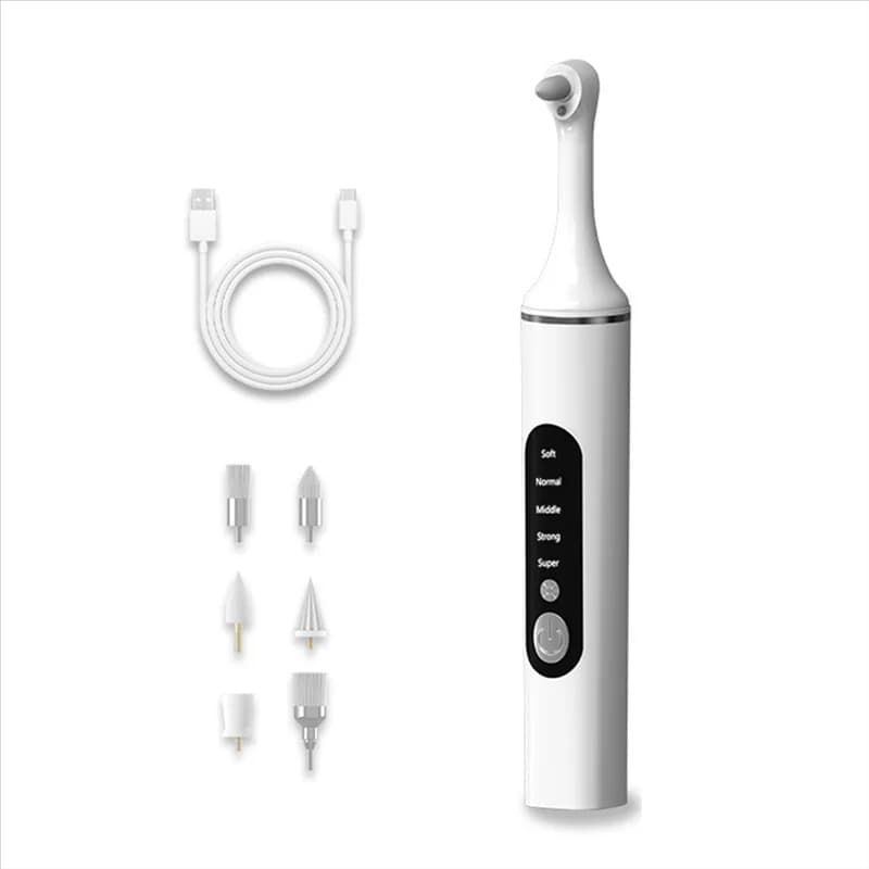laRECOMENDAR laKit to polish teeth with rechargeable polisher, 6 heads included for whitening and cleaning