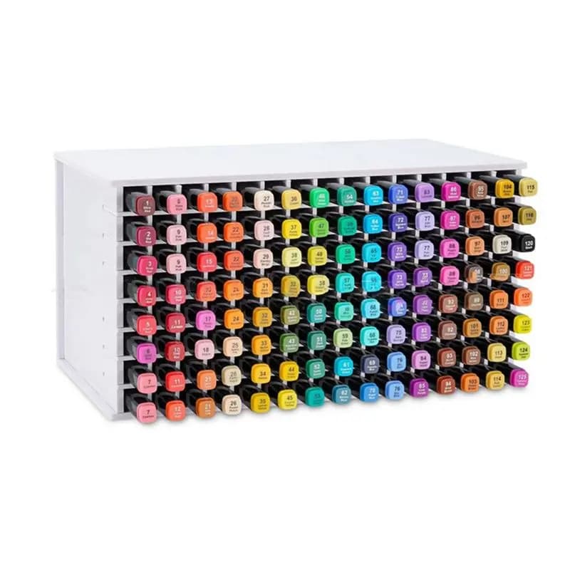 Scatola porta pennarelli per bambini da 72 pezzi, organizer per pennelli ad acquerello, penne e matite colorate da scrivania