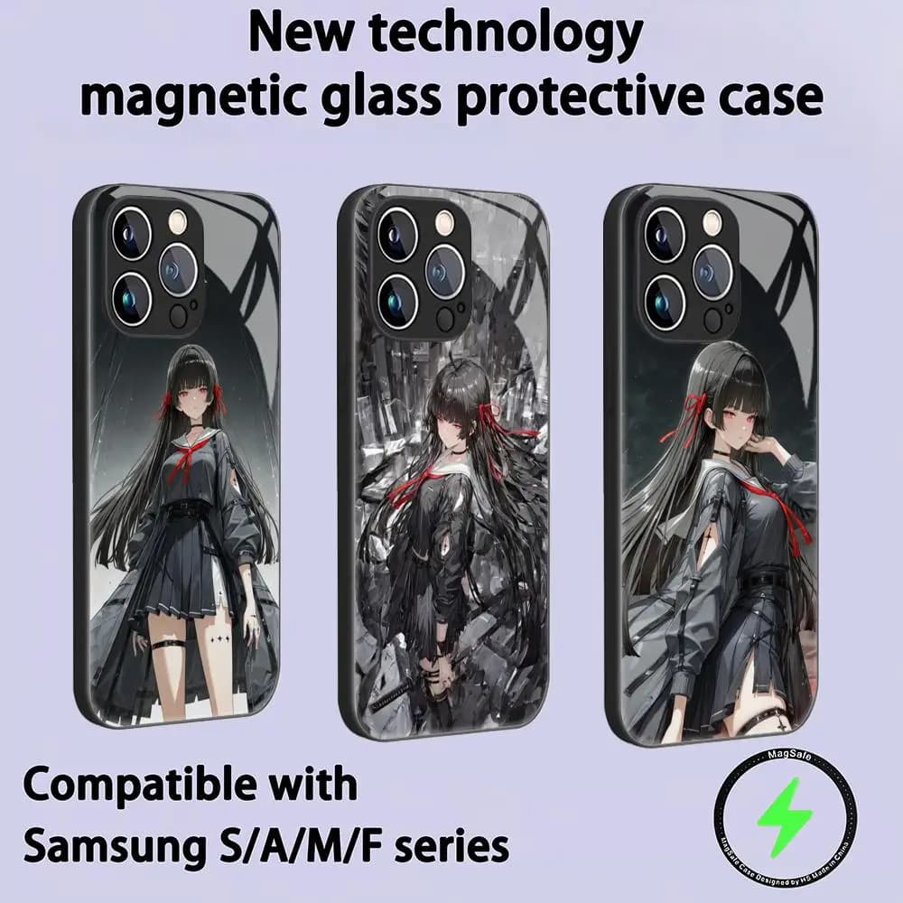 Wuthering Waves Chisa Phone Case For iPhone 17 air 16 e 15 14 13 12 11 Plus Mini Pro Max Glass Magnetic Case