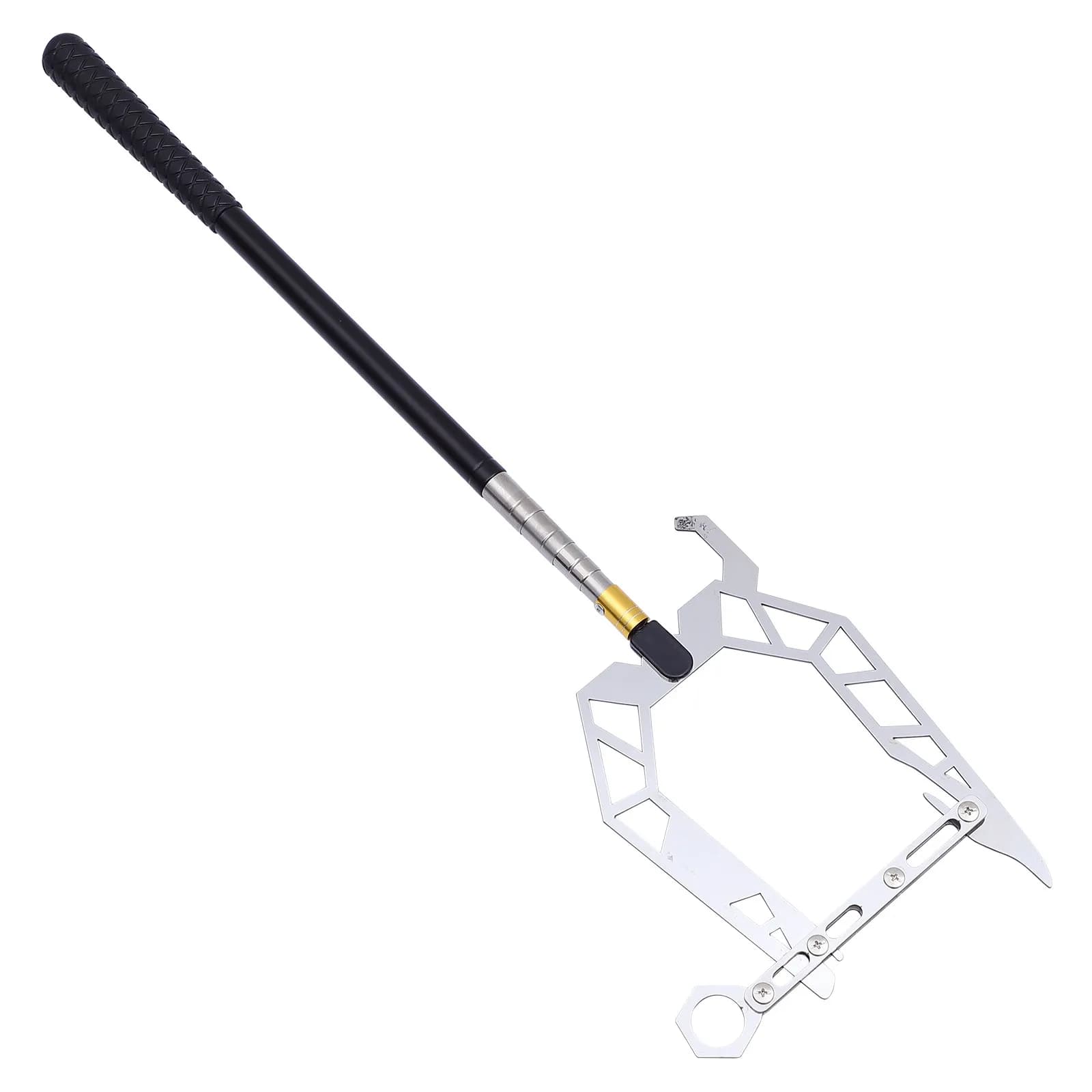 1Set Boat Hook Stainless Steel Telescopic Rod Portable 40Cm-14M Adjustable Tie Rope Mooring Hook Long Distance Marine Equipment