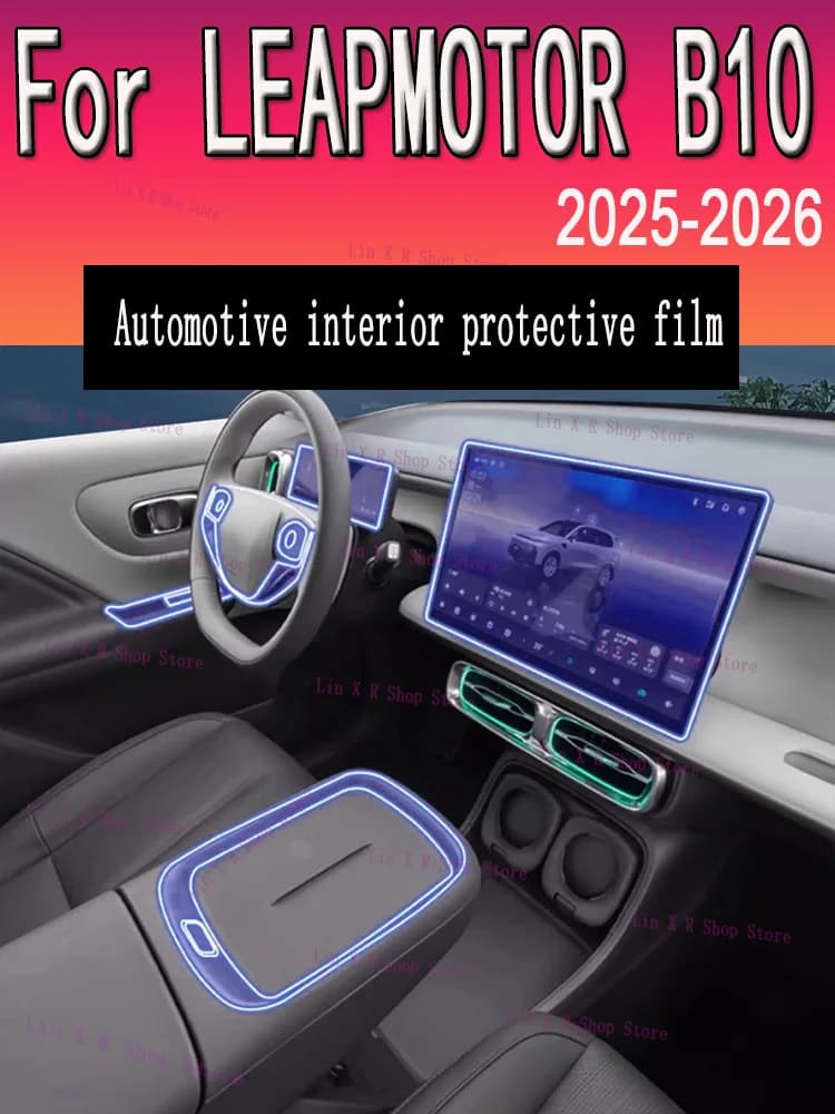 Per LEAPMOTOR B10 (2025-2026) Cambio Pannello Schermo di Navigazione Interni Automotive TPU Pellicola Protettiva Della Copertura Anti-Graffio adesivo