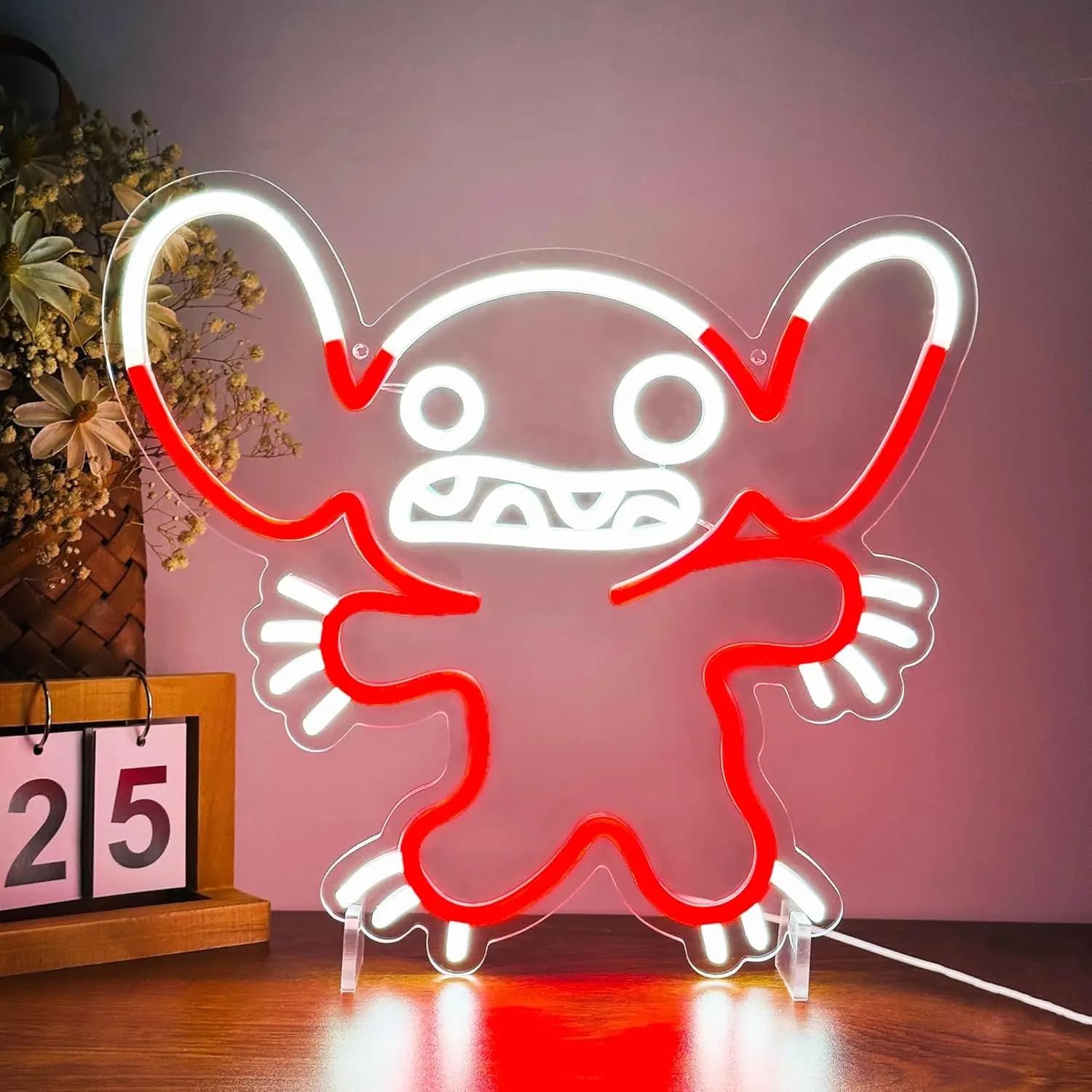 Insegna al Neon LED Stitch, Luce Neon Anime USB Dimmerabile per Camera da Letto, Stanza dei Bambini, Festa di Compleanno, Sala Giochi, Pub, Club, Decorazione, Regalo per Fan di Stitch