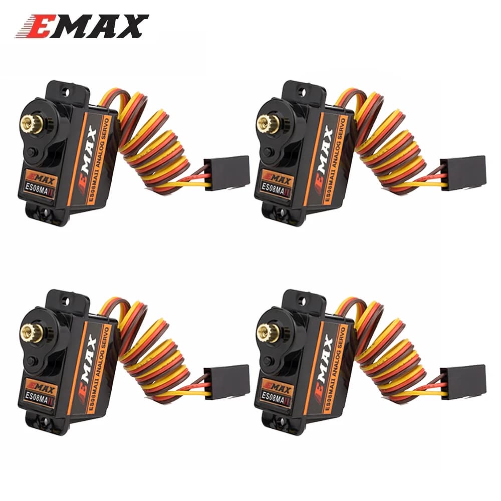 1/2/4/8PCS EMAX ES08MA ES08MAII 12g Mini Metal Gear Servo analogico per Rc Hobby Auto Barca Elicottero Aereo Rc Robot