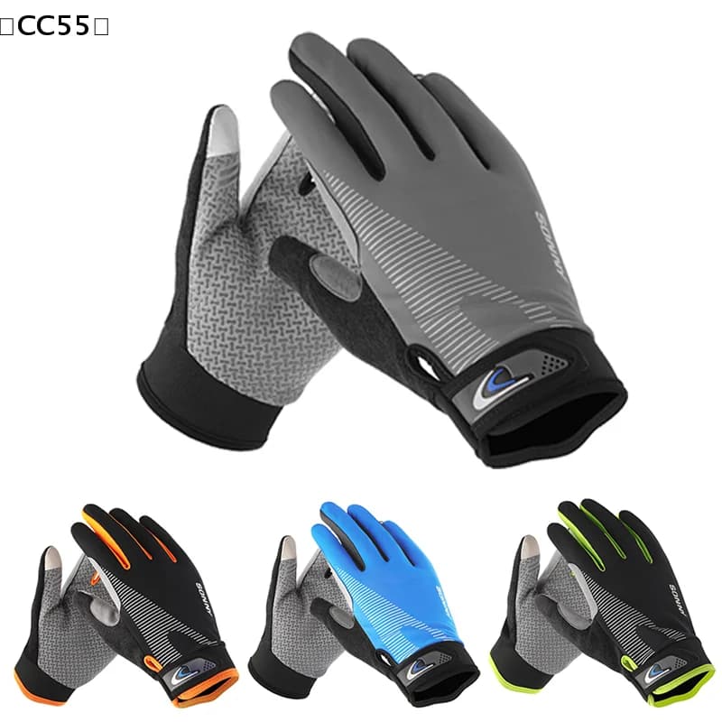 Guanti da bicicletta unisex con dita intere e touchscreen, guanti MTB traspiranti, guanti invernali caldi da moto, per ciclismo e campeggio〔CC55〕