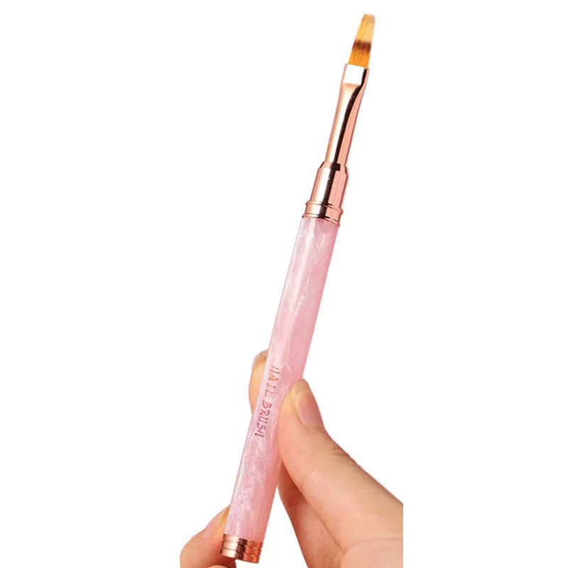 Pennello per Unghie Ombre 1 Pezzo, Penna per Nail Art, Pennello per Gel UV, Penna per Disegno Unghie Acrilico con Effetto Sfumato
