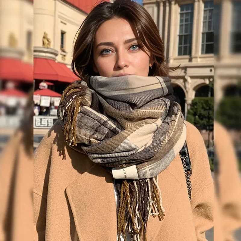 Sciarpa da donna autunno e inverno addensa calde sciarpe al collo sciarpe alla moda panno Fanta e coperte con frange scialli invernali da uomo