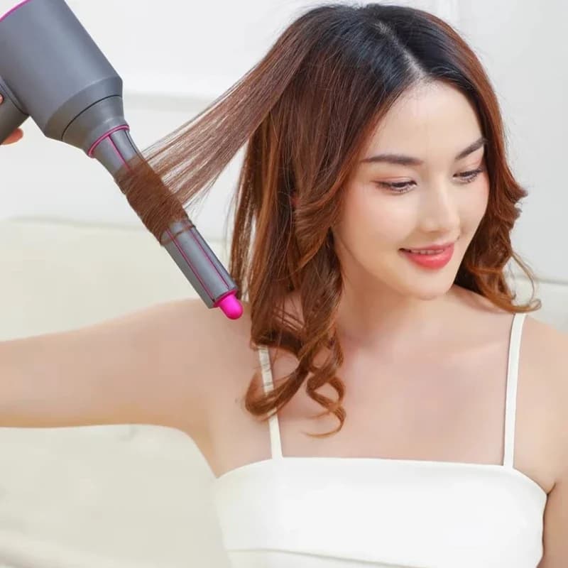 Hair dryer, curling iron, air nozzle, styling hair dryer.