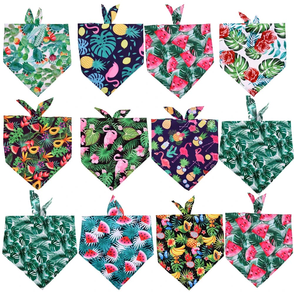 8pcs Dog Bandana Fruit Style Bandana Dog Accessories Dog Scarf Summer Dog bandanas Bulk Small Dog Pet Bandana Dog Supplies