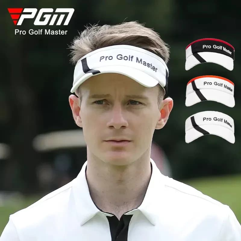 PGM Nuovo Cappello a cilindro vuoto per uomo Patchwork Sport Visiera parasole Berretti da golf protetti dal sole Cappelli maschili anti-sudore Cappellini anti-UV regolabili