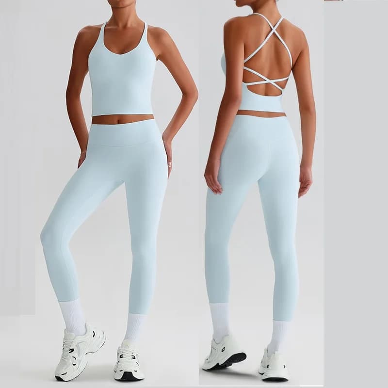 Solid Color Gym Yoga Set soft High waist Yoga Legging Fitness Full Zip Gym Jacket 2pcs Soft Sport Suit Women Sportwear athletic