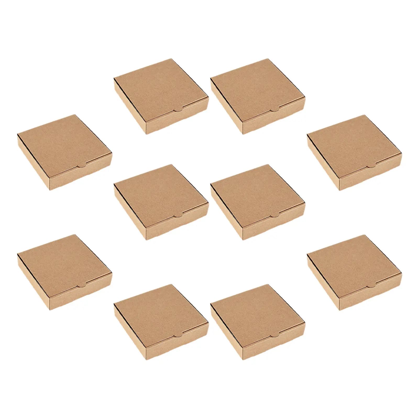10 Pezzi Mini Scatole per Pizza, Contenitori Versatili in Cartone per Pizza Personale, Biscotti, Mini Torte, Bomboniere, Piccoli Oggetti Artigianali