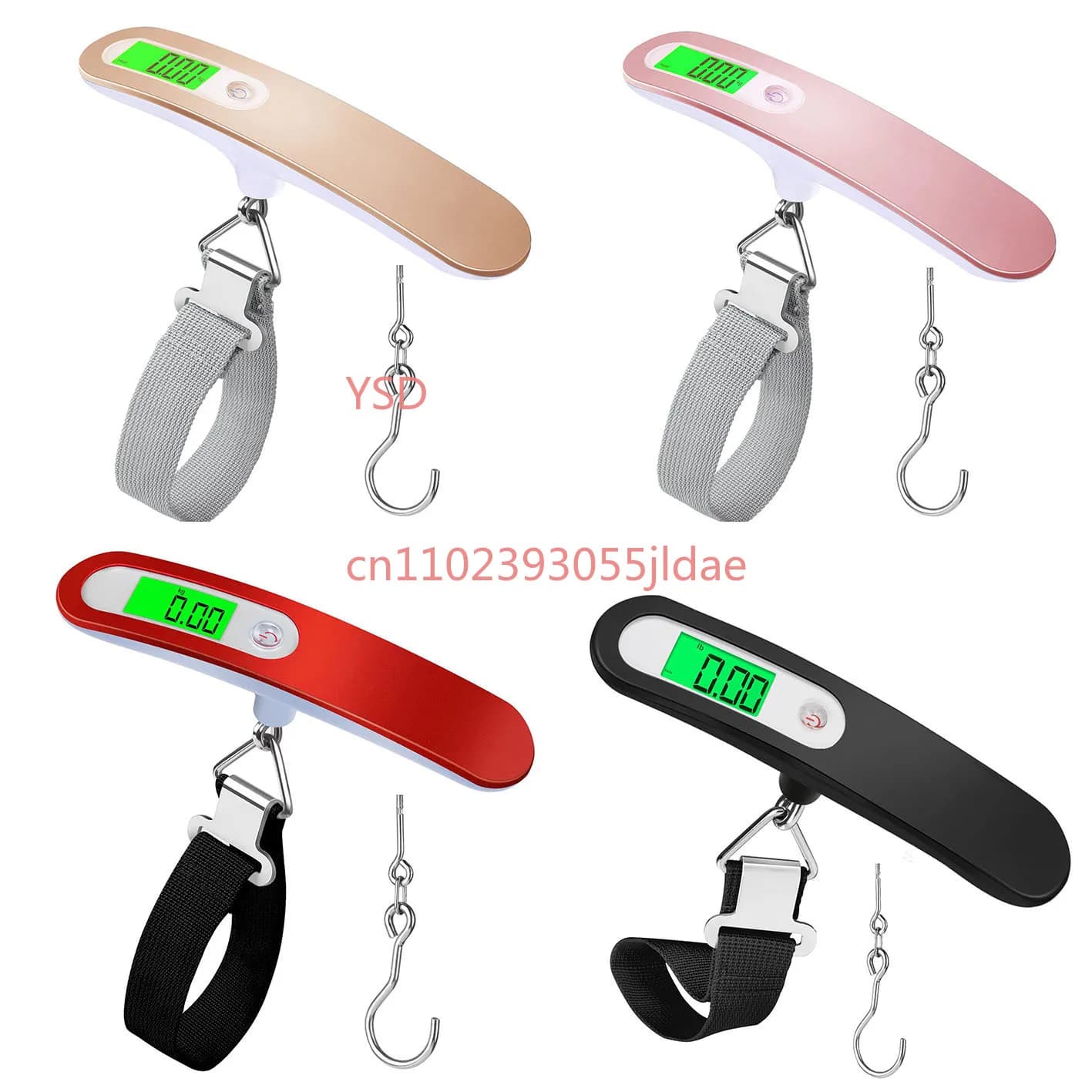 Stainless Steel Digital Luggage Scale 50kg Portable Handheld Electronic Weighing Scale for Travel Express