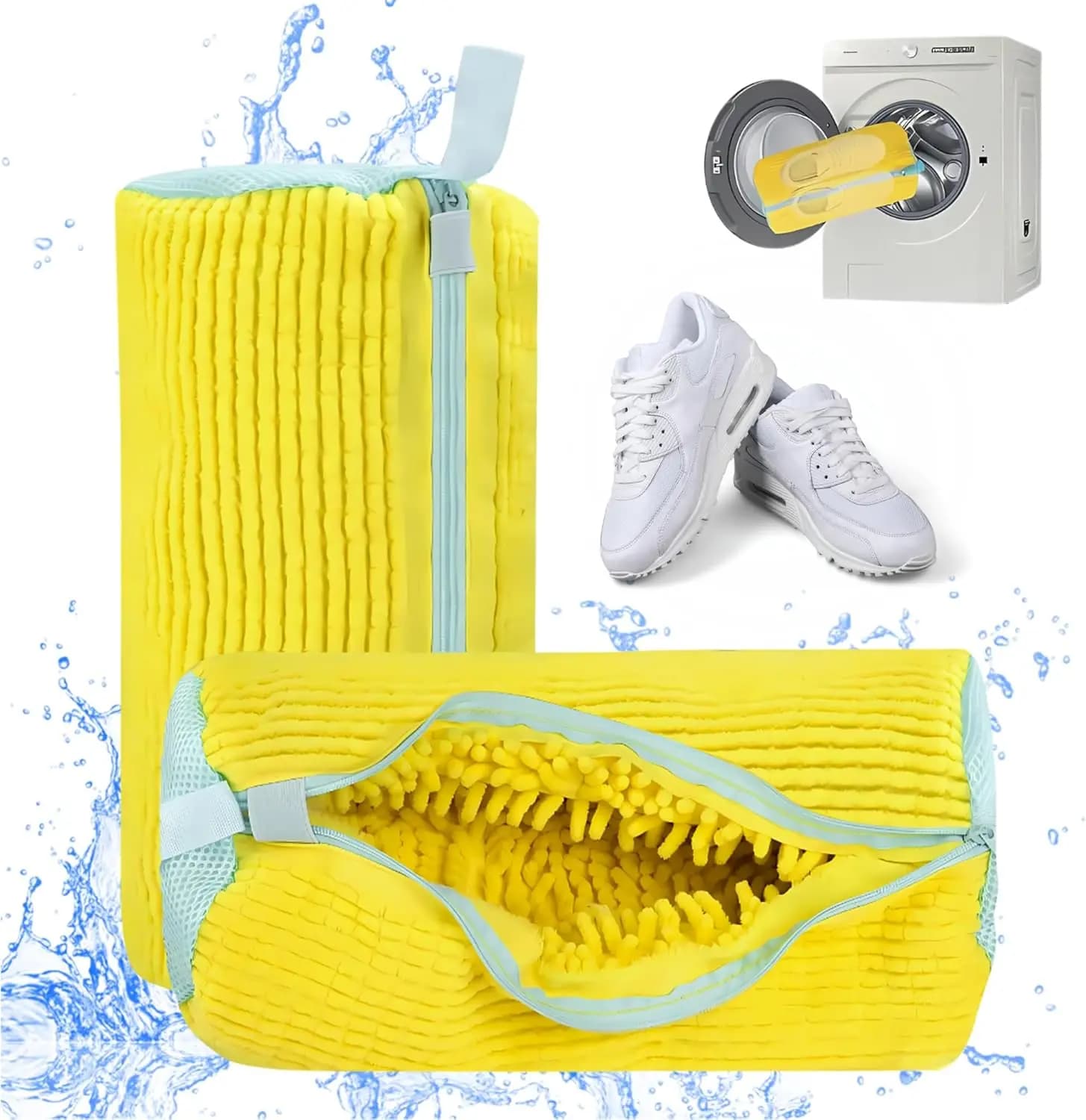 2-piece shoe washing machine bag, laundry shoe bag for washing machine and dryer, reusable bag for cleaning shoes for tennis shoes Unstai