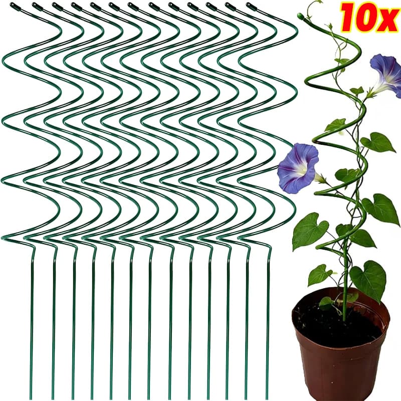 Supporto a spirale per piante rampicanti, pali riutilizzabili per bonsai e orchidee, supporto per la crescita delle piante in vaso, attrezzi da giardinaggio