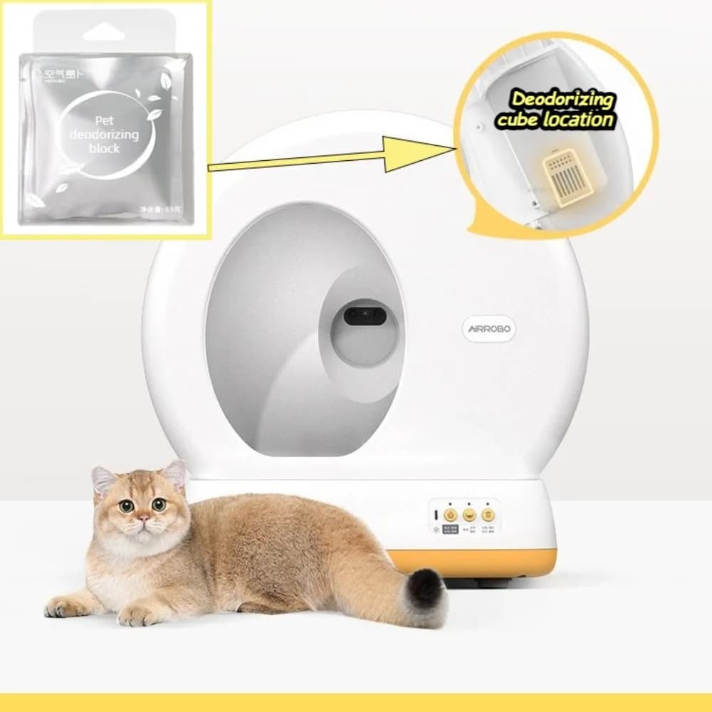 Cubo Deodorante/Sacchetto per Rifiuti/Tenda per Porta Airrobo Intelligent Cat Toilet, Progettati Appositamente per Parti della Lettiera per Gatti AIRROBO