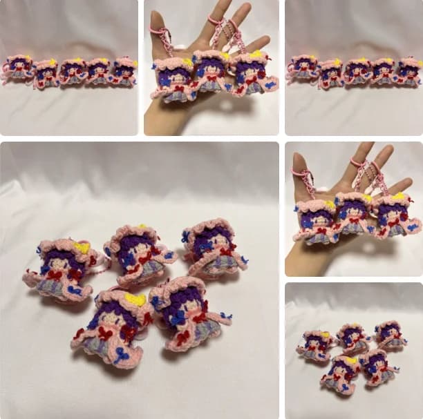 Anime TouHou Project Patchouli Knowledge Fumo Cosplay Cartoon Figure Kawaii Crochet Pendant Figures Xmas Gift Keychain Halloween