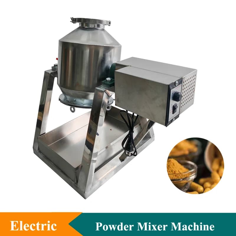 Impastatrice per polvere da colorare per alimenti chimici Macchina per miscelazione di spezie per ingredienti rotanti in acciaio inossidabile Frullatore a tamburo per polvere