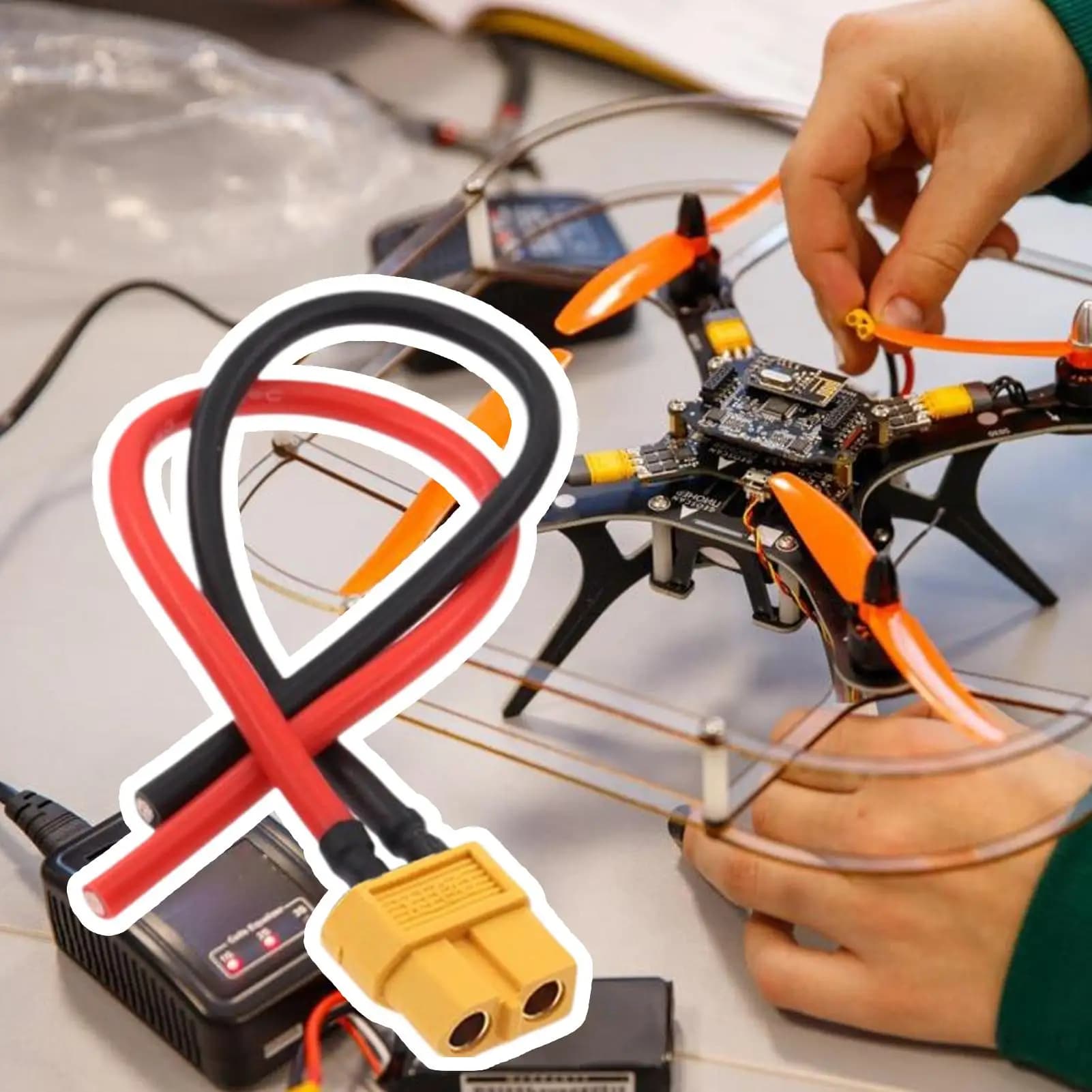 Cavo di prolunga XT60 maschio/femmina 16 AWG 10 cm batteria al litio ESC connettore adattatore di alimentazione per droni RC