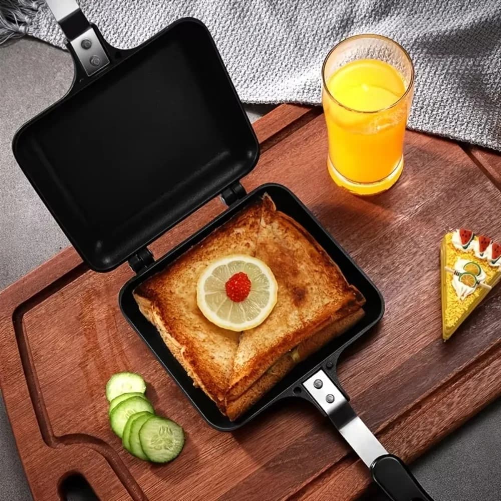 Sandwich Plate Durable Aluminum Alloy Durable, Double Side Toast Toast, Outdoor Omelette Panel