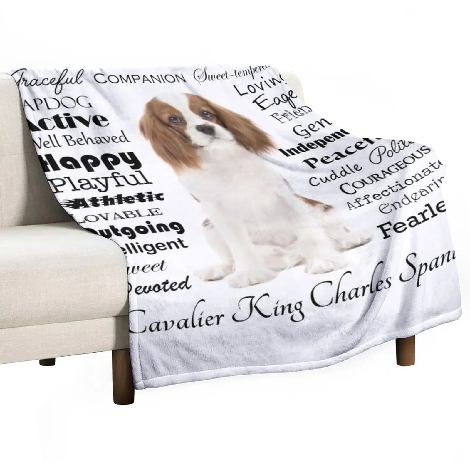 Cavalier King Charles Spaniel feature coperta da tiro bellissime coperte coperte per divani coperta trapuntata