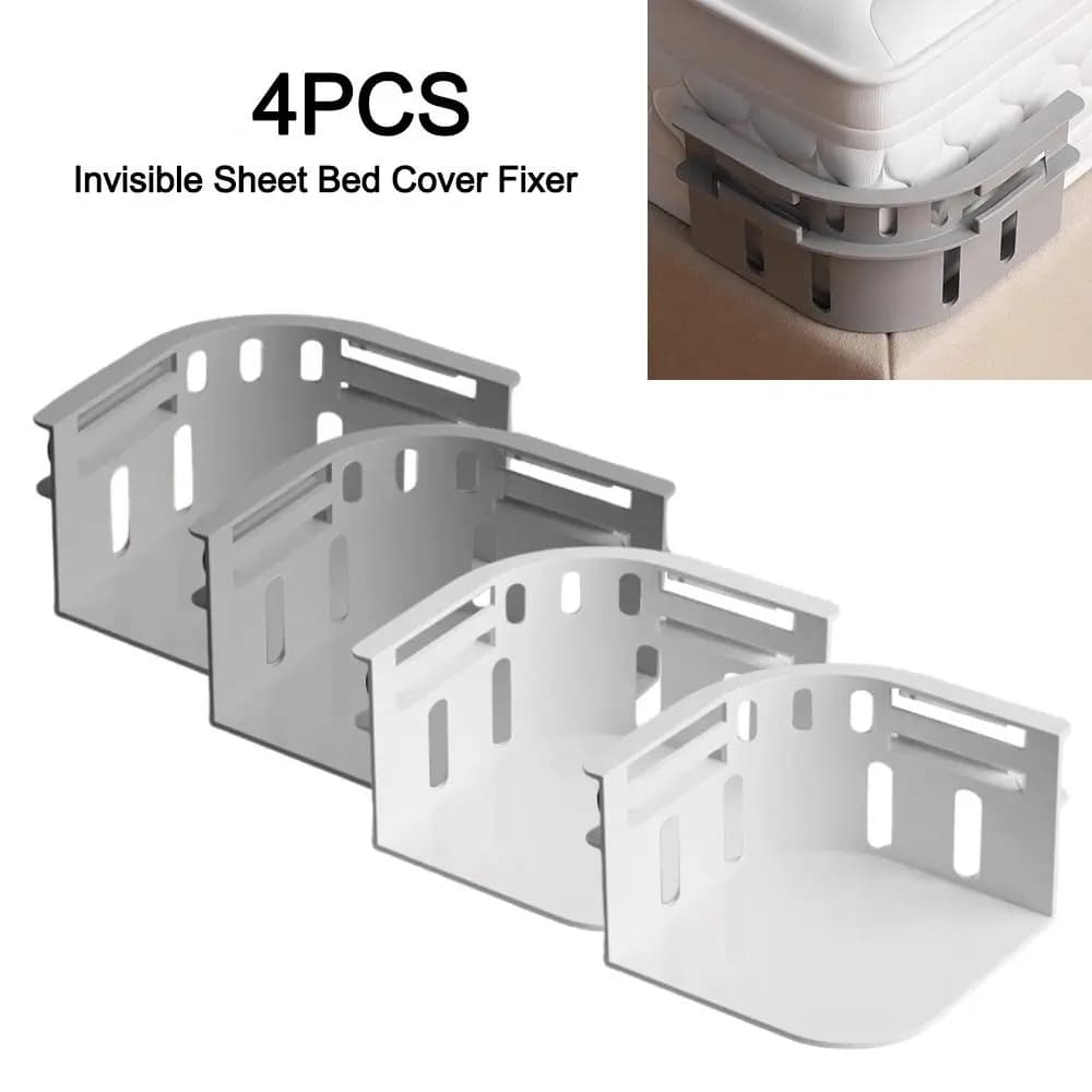 4PCS Clip per lenzuolo regolabili Supporto per lenzuolo invisibile resistente fai-da-te Dispositivo di fissaggio antiscivolo anti-run Dispositivo di fissaggio per copriletto