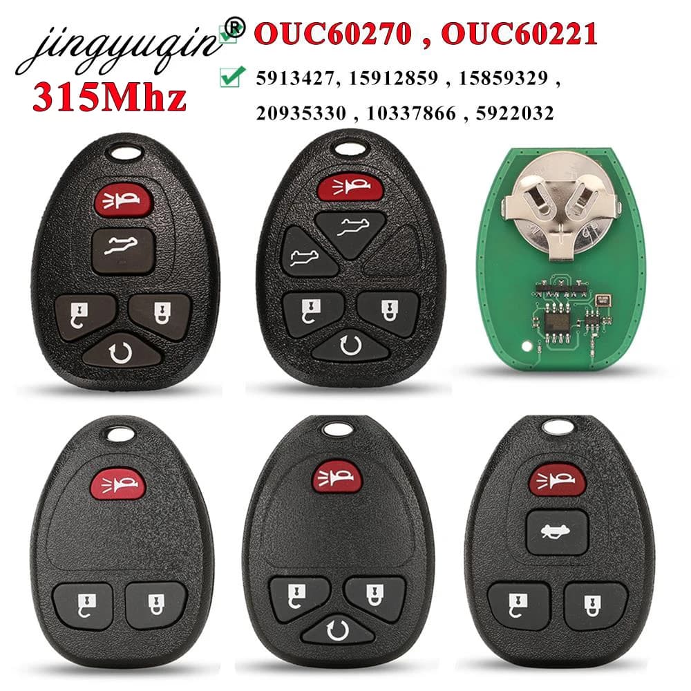 Jingyuqin 315Mhz OUC60270 5/6 Bottoni Telecomando Keyless Entry Chiave Auto Fob per Buick Chevrolet Cadillac GMC Saturn