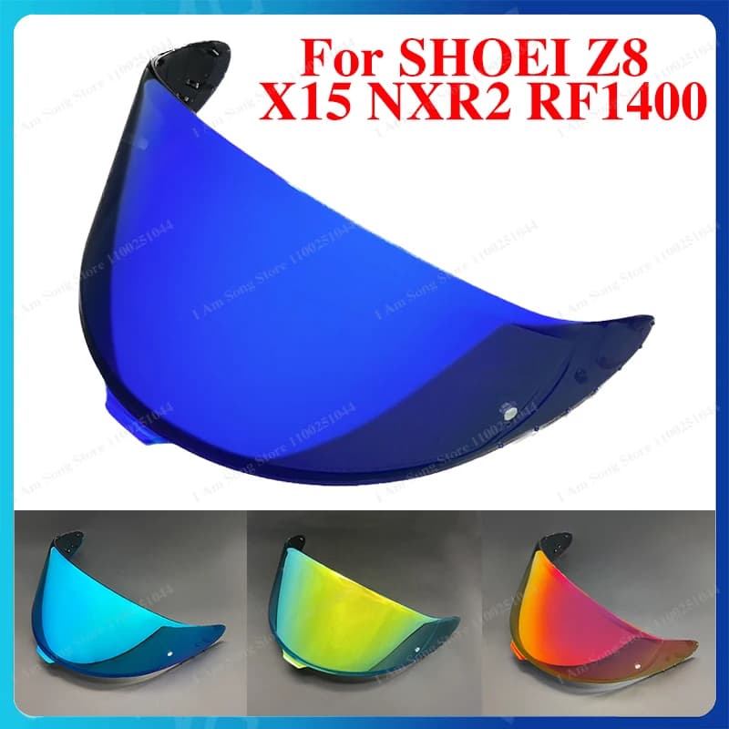 Visiera per Casco Moto Compatibile con SHOEI Z8 X15 NXR2 RF1400, Anti-UV, Antipolvere, Antivento, Visiere Sostitutive per Casco ad Alta Trasmissione