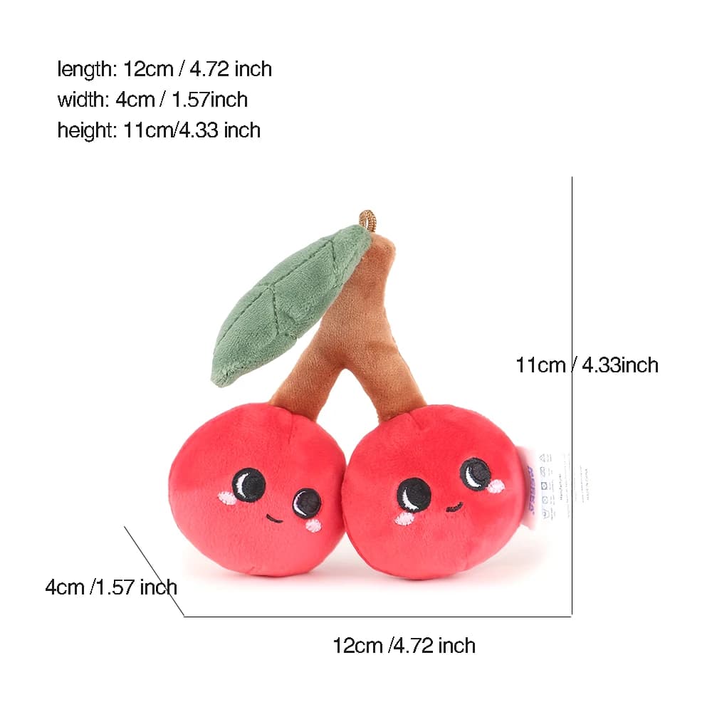 Stuffed Fruit And Vegetable Soft Cute Cartoon Cherry Plush Toys For Girls Kids Soothing Toy