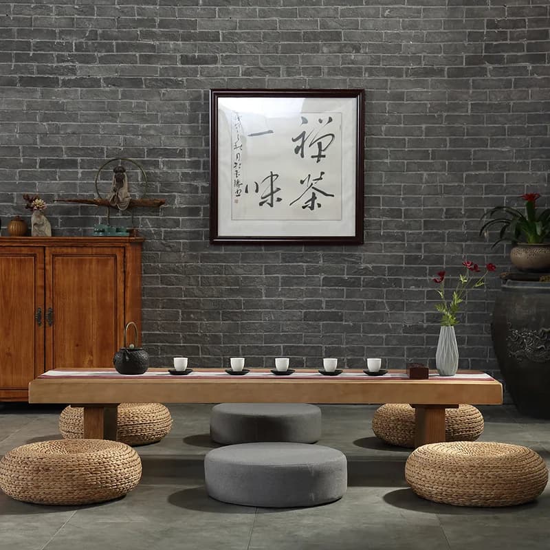Japanese Style Meditation Cushion Tatami Rattan Round Yoga Cushion Thicken Futon Natural Straw Woven Tea Room Cushion Home Decor