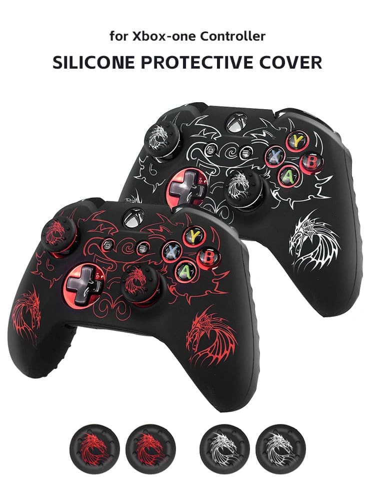 Custodia in Silicone Data Frog per Controller Xbox One Cover pelle proettiva per Xbox Gamepad con accessori per impugnatura per il pollice custodie per il controllo