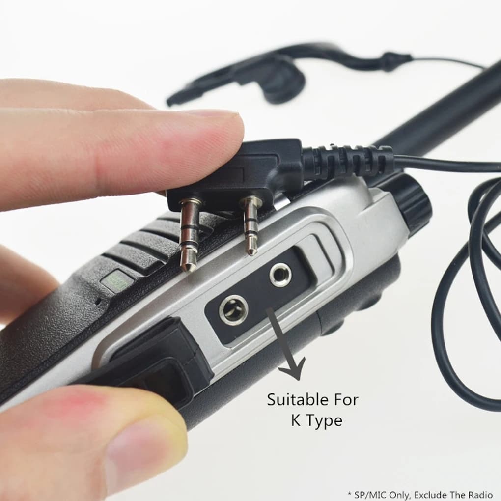 Walkie-talkie a 2 pin Microfono clip-on Altoparlante 3,5 mm 2,5 mm Microfono in plastica Accessori per radio bidirezionale Parti di ricambio