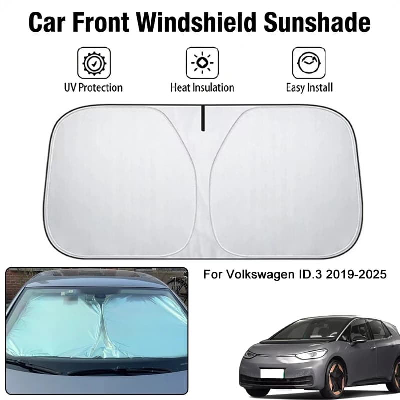 Parasole per Parabrezza Anteriore Auto per Volkswagen ID.3 2019-2025, Protezione UV e Isolamento Termico per Interni Auto