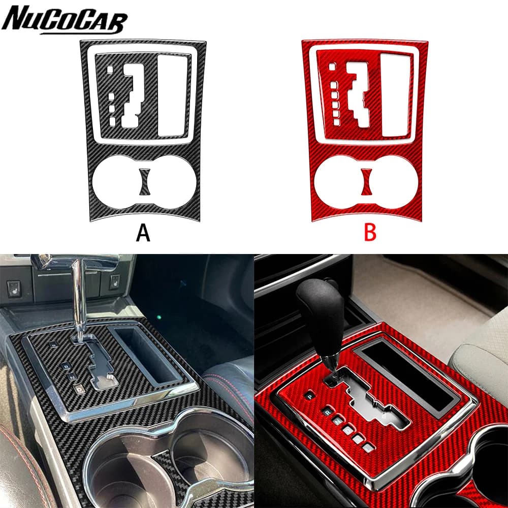 Per Chrysler 300 300C 2008-2010 Pannello di stoccaggio del cambio centrale in fibra di carbonio Accessori auto Adesivi decorativi interni