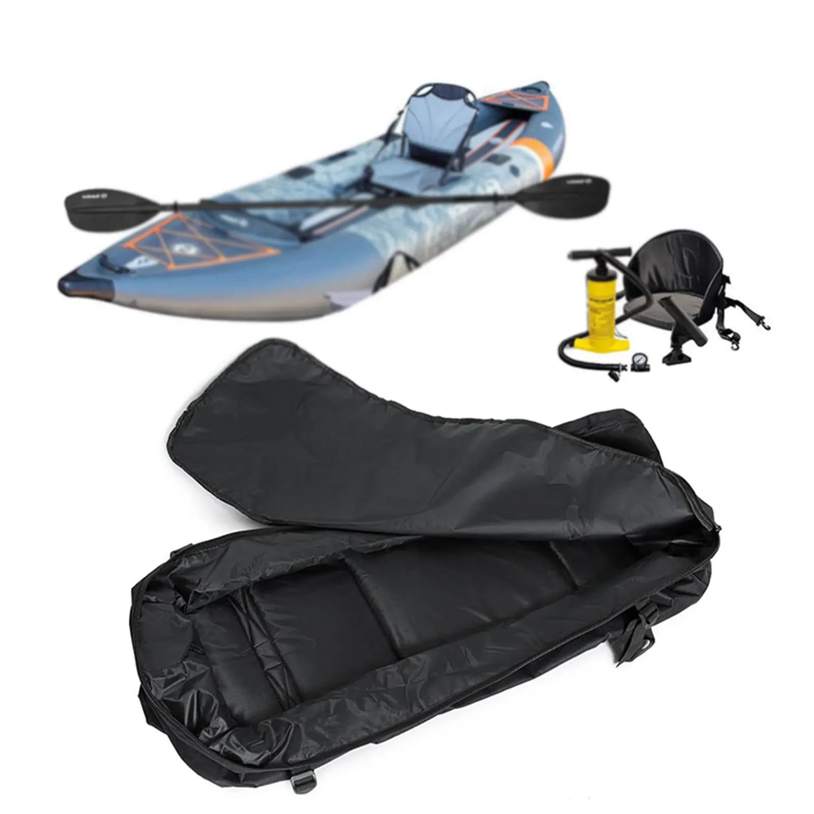 Borsa Leggera per Paddle Surf, Zaino Impermeabile con Cerniera per Attrezzatura da Kayak e Sport Acquatici