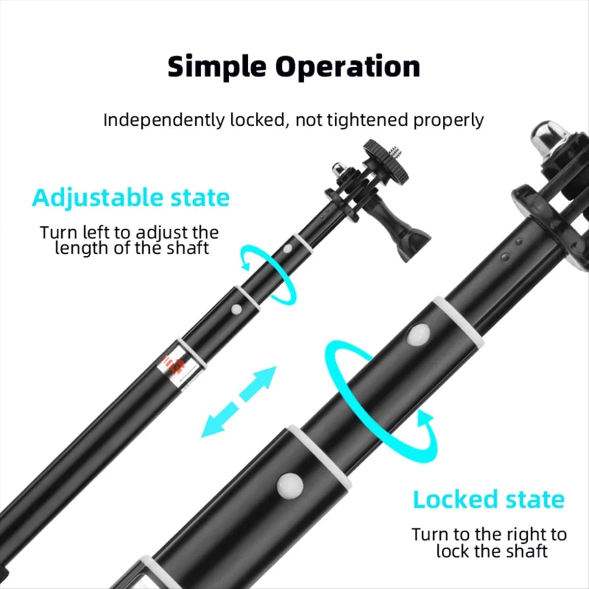 Selfie Stick New Tech Extendable Edition per accessori per fotocamere sportive POCKET 3
