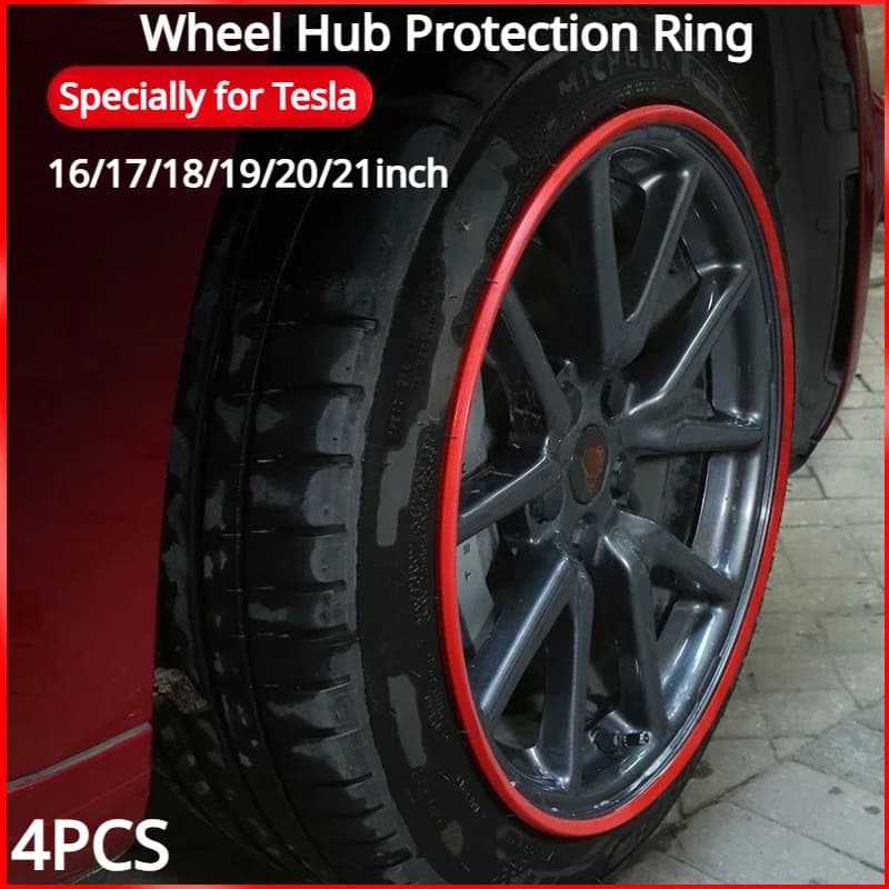 Wheel Hub Protection Ring16/17/18/19/20/21 inch for Tesla Model 3 Y S X Car Rims Ring Protectors Vehicle Wheel Rims Guard Strips