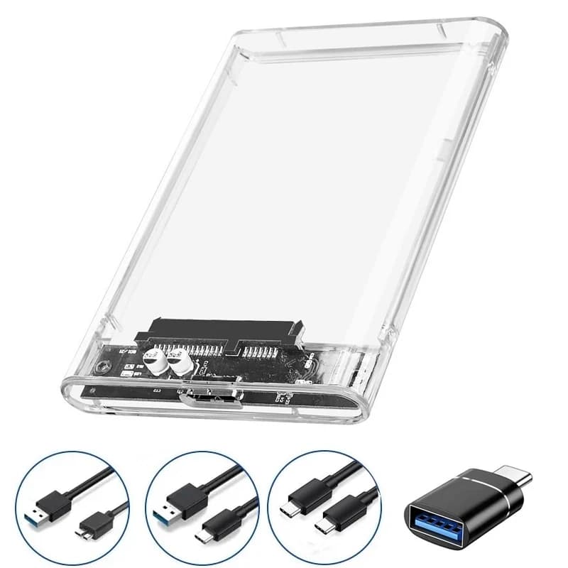 Scatole per disco rigido USB 3.0/Tipo C a SATA III Custodia per disco rigido HDD da 2,5 pollici SSD Custodia esterna per disco rigido Scatola per disco HDD esterno