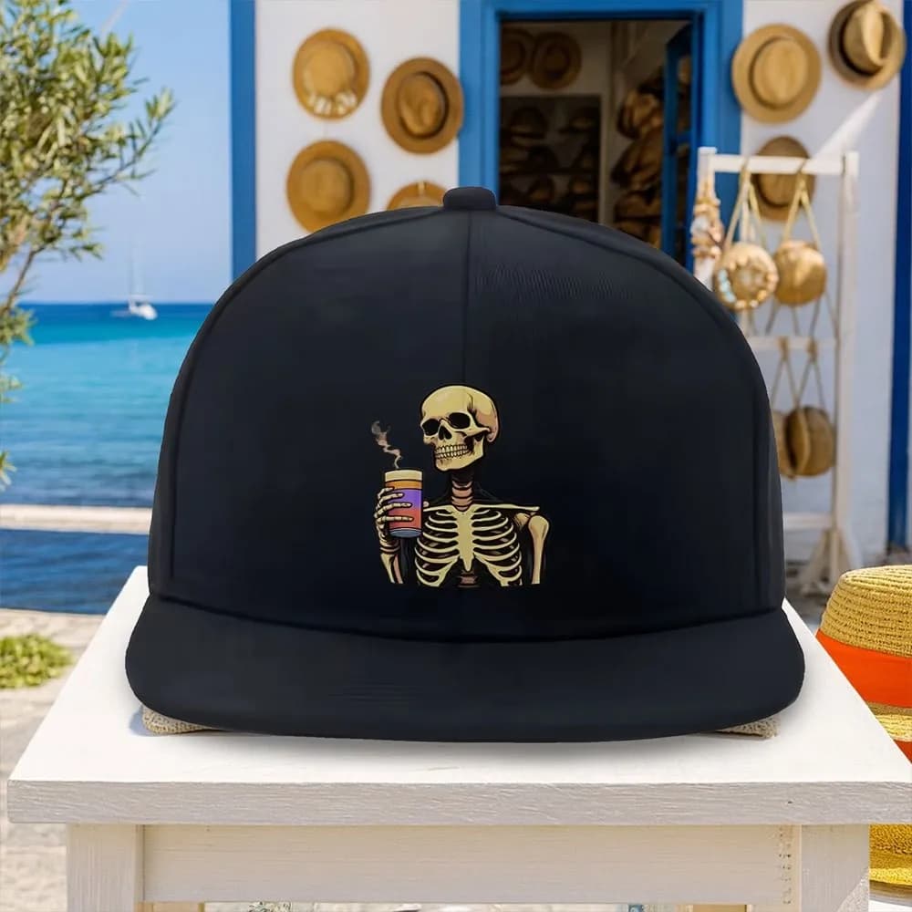 A Casual And Versatile Skull Drinking Baseball Cap, Unisex Duck Tongue Hat, Outdoor Fashion Adjustable Casual Hat