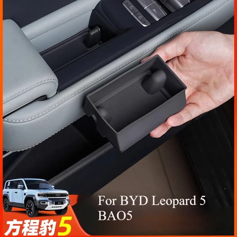 Per BYD Leopard 5 BAO5 – Tappetino portaoggetti in silicone per maniglia della porta, inserto antiscivolo per portabicchieri interno, protezione per tasche laterali