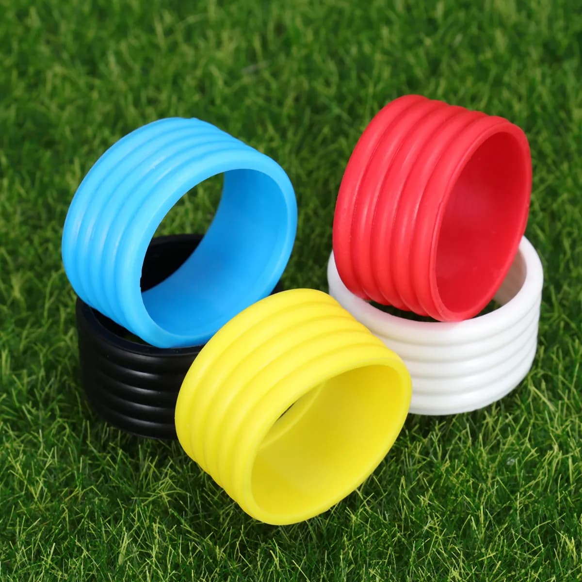 Set di 5 Nastri per Impugnatura Racchetta, Premium Assorbenti e Antiscivolo, per Tennis, Squash, Pickleball, Badminton