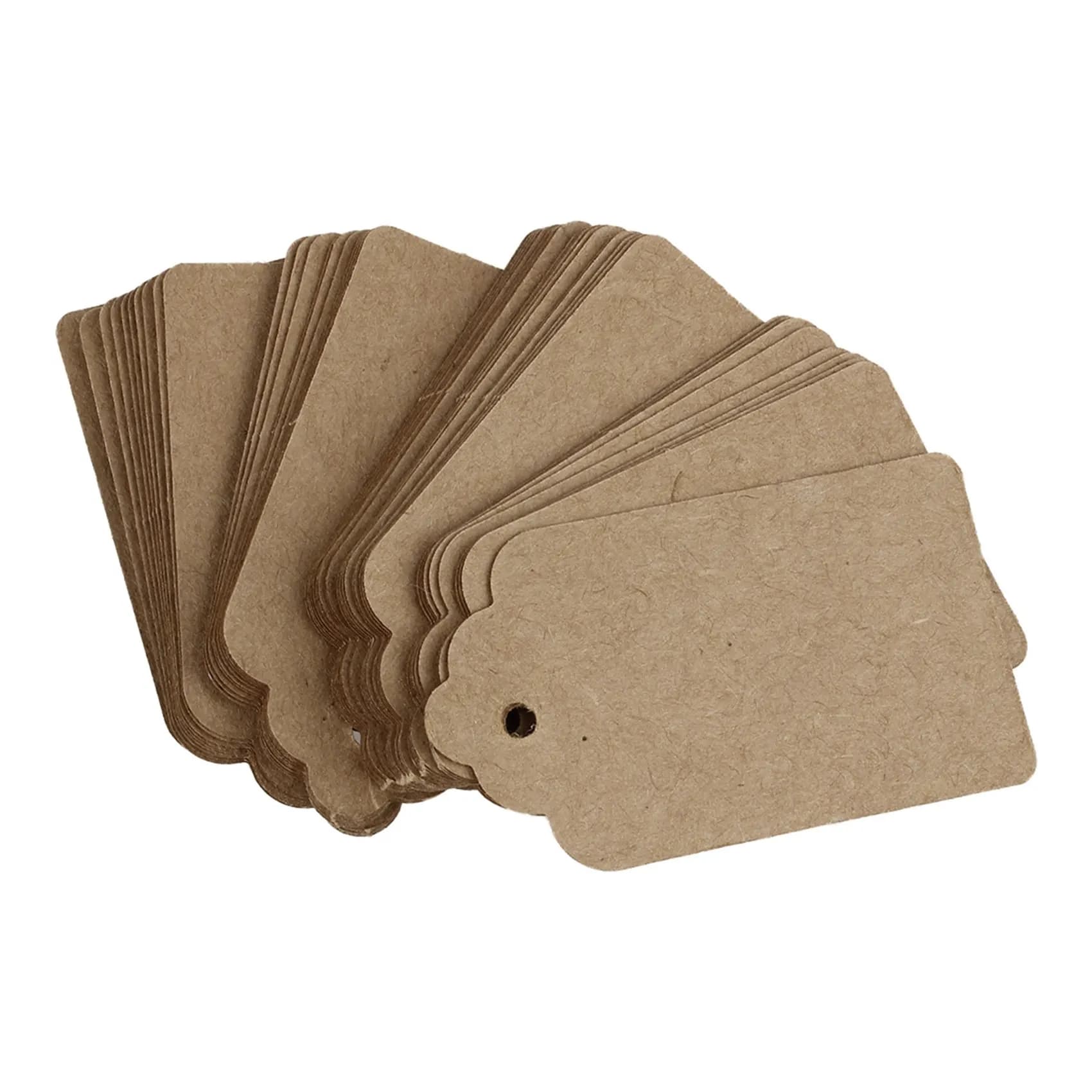 Carta di carta Kraft smerlata rustica 200X 40Mmx70mm, etichetta marrone vuota, bomboniera, etichetta regalo, etichetta fai da te, etichetta per bagagli piccola-ABQU