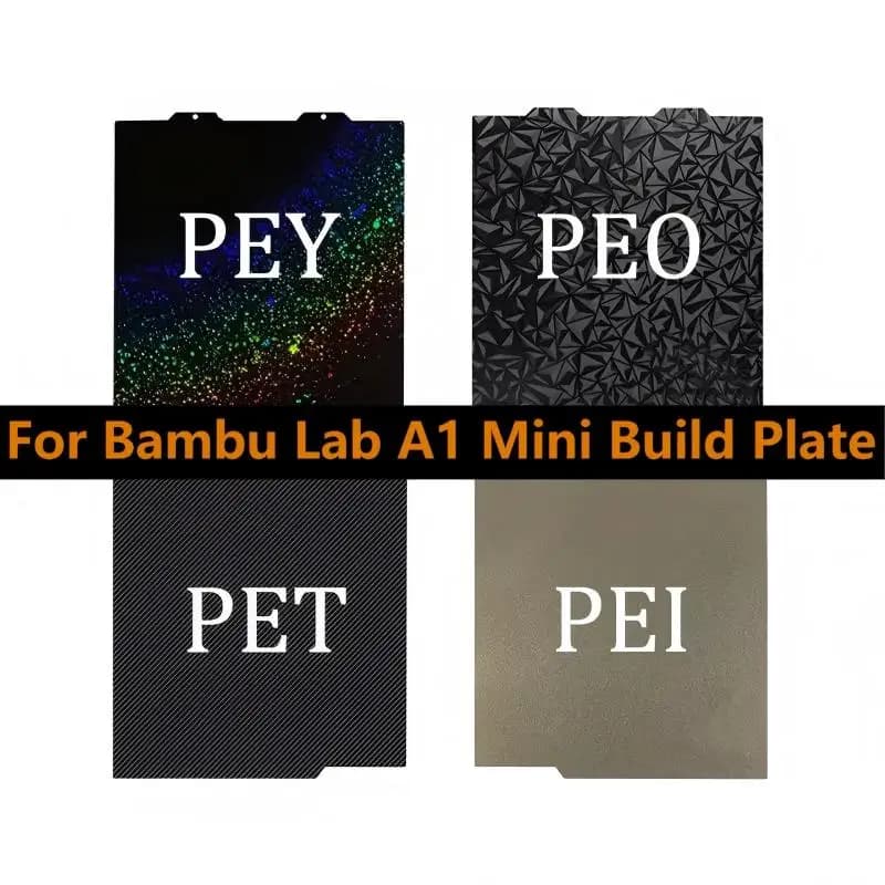 Mini Construction Plate A1 for Bambu Lab 184x184 PEY Magnetic Bed PEO Lamiera Steel Sheet for Springs Lamiera Pei for 3D Printer Bambulab