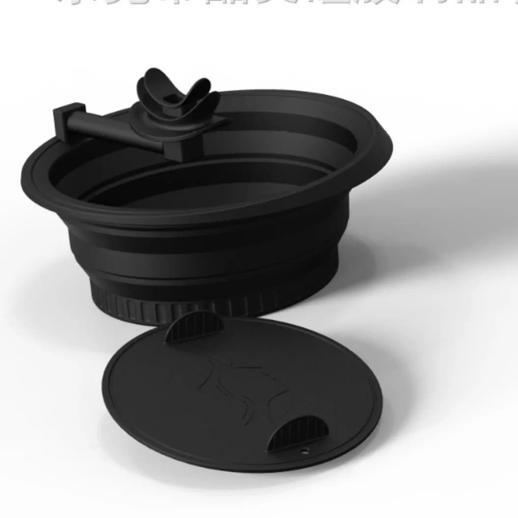 Bacinella Pieghevole in Silicone con Vassoio per Ghiaccio Integrato, Ciotola per Trattamenti Viso Rassodanti, Anti-infiammatoria, Portatile, Estiva