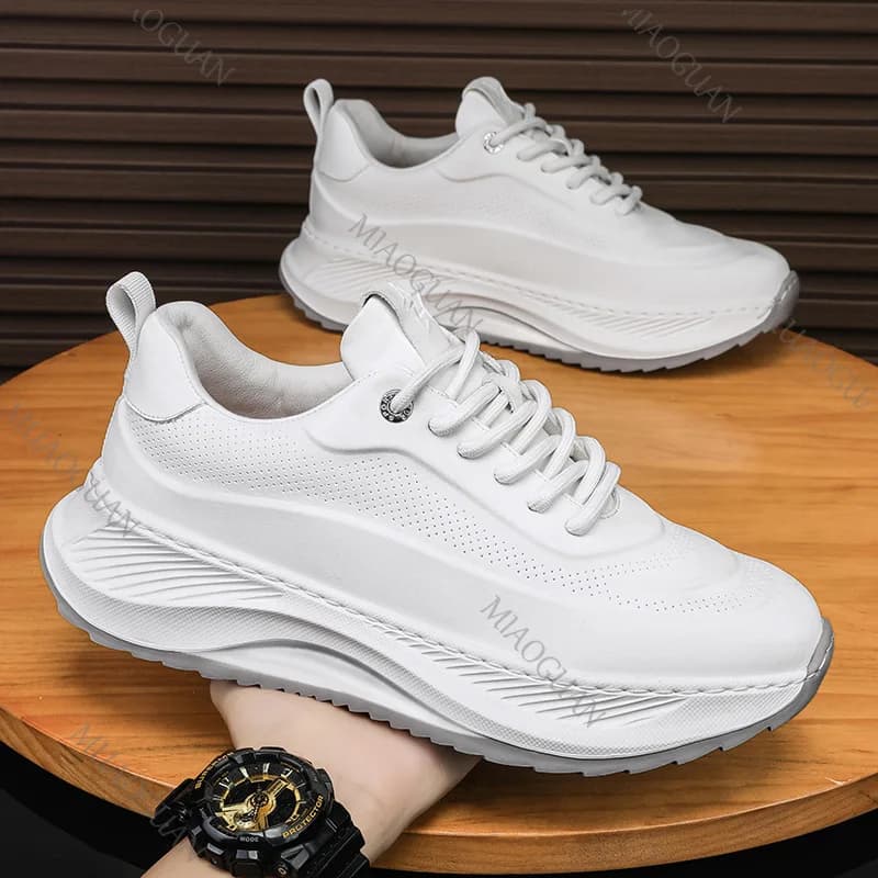 Concise Men Chunky Sneakers New Casual Comfort Male Sports Shoes Spring Autumn New Lace-up Running Footwears Zapatillas Mujer