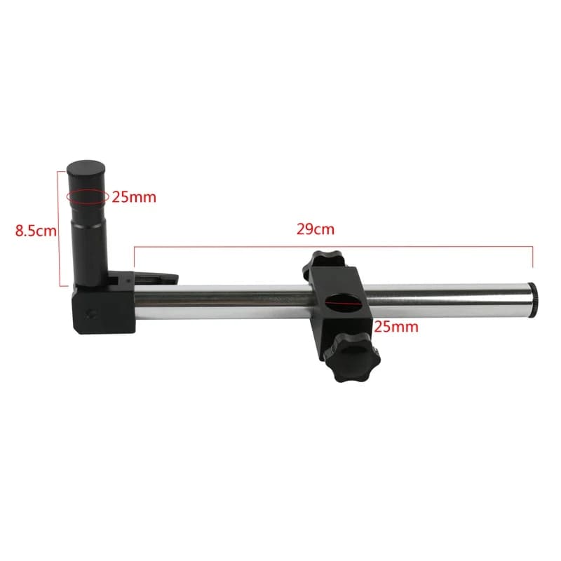 Supporto per braccio in metallo regolabile multiasse per impieghi gravosi, diametro 25mm/32mm, per tavolo da microscopio e supporto per parti nell'industria video