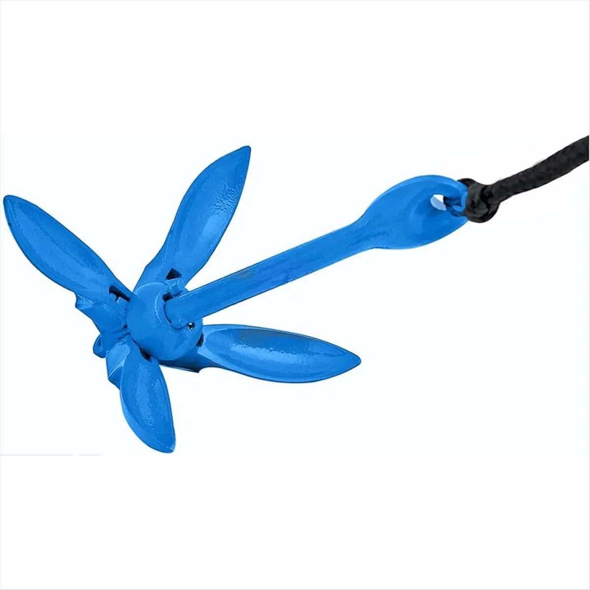 ABME 4 griffe Grapnel Anchor 3.3lb/1.5kg Pesca Ancoraggio pieghevole in alluminio per kayak Canoa Dinghys Corda marina con galleggiante
